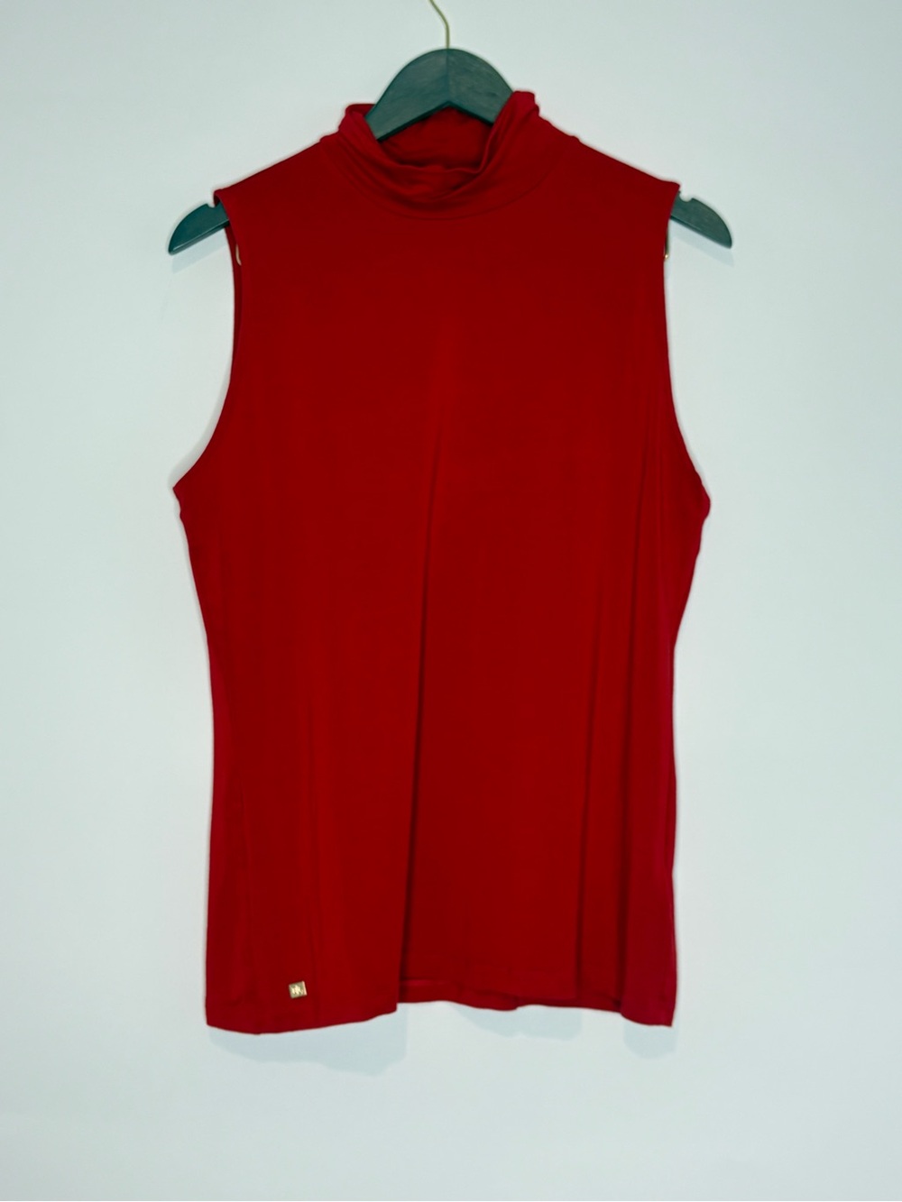 Lauren Ralph Lauren Womens XL Red Turtleneck Sleeveless Top Soft Stretchy